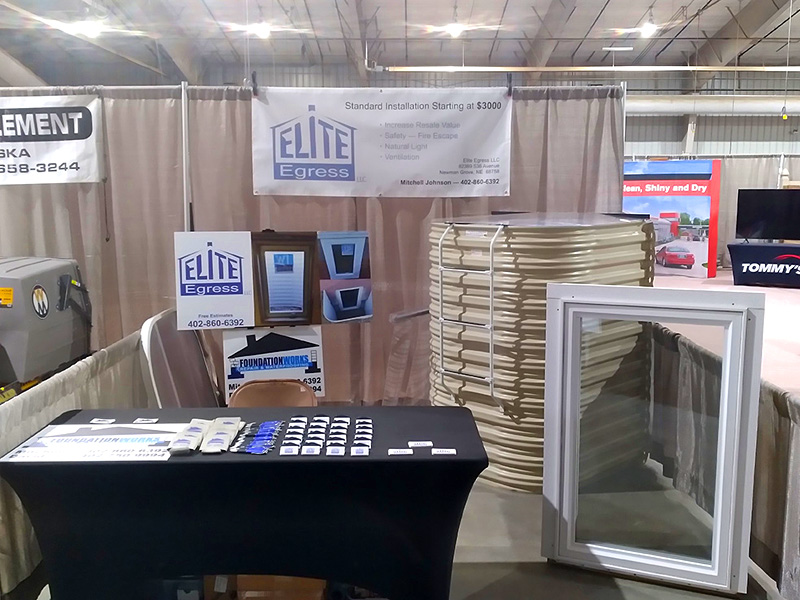 Elite Egress display at the Home and Garden Show in Norfolk, NE